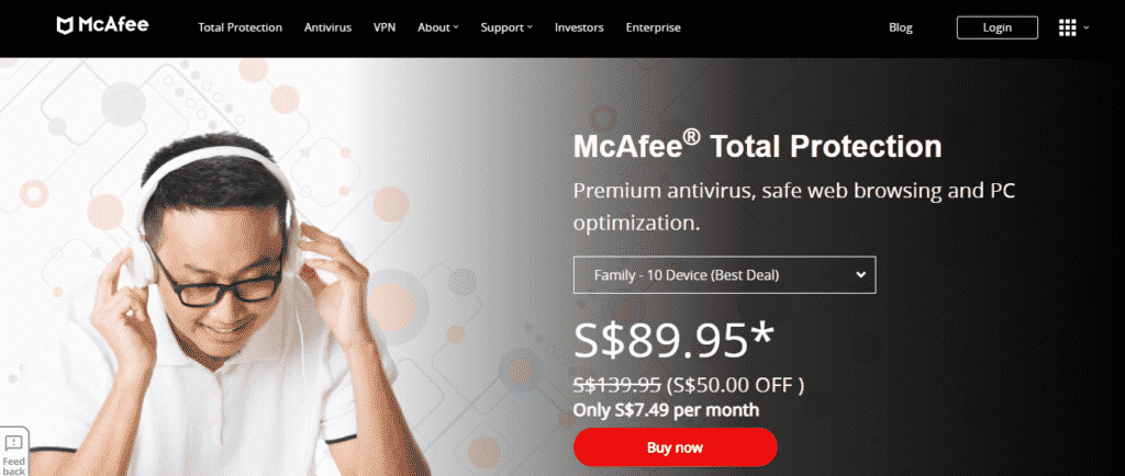 antivirus bet windows 10 - McAfee