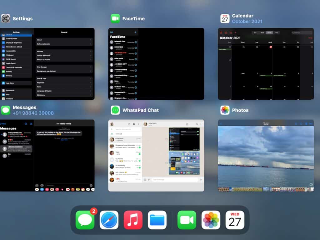 iPad split screen